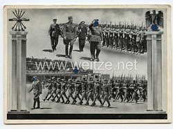 III. Reich - Propaganda-Postkarte - " Heimkehr unserer siegreichen Freiwilligen aus Spanien "