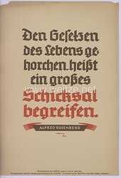 III. Reich - Wochenspruch der NSDAP - Juli 1939