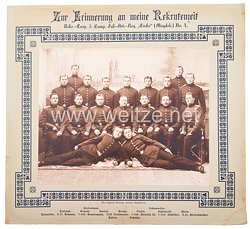 Preußen Gruppenfoto "Zur Erinnerung an meine Rekrutenzeit" Fußartillerie-Regiment Encke (Magdeburgisches) Nr. 4