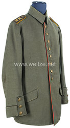 Preußen 1. Weltkrieg feldgrauer Waffenrock M 1910 für einen Leutnant im Fußartillerie-Regiment Nr. 28