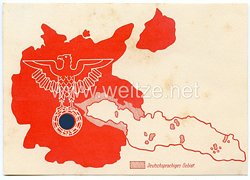 III. Reich - farbige Propaganda-Postkarte - " Sudetenland, Deutschsprachiges Gebiet "