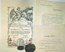 3 Dokumente eines Angehörigen des Kaiserlich - Freiwilligen - Automobil Corps