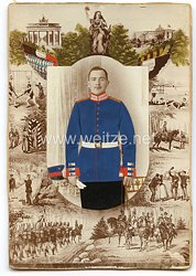 Preußen Teilkoloriertes Kabinettfoto eines Soldaten im Kaiser Franz Garde-Grenadier-Regiment Nr. 2