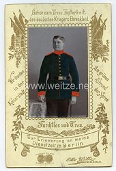 Preußen Teilkoloriertes Kabinettfoto eines Soldaten im Lauenburgischen Jäger-Bataillon Nr. 9
