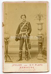 Preußen Kabinettfoto eines Husaren im Husaren-Regiment "Königin Wilhelmina der Niederlande" (Hannoversches) Nr. 15