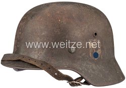 Wehrmacht Stahlhelm M 35 mit 1 Emblem 