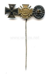 Miniaturspange eines Frontkämpfers im 1. Weltkrieg - 3 Auszeichnungen