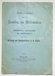 Heft: Bestimmungen über die Ausbildung von Militärmusikern , Berlin 1901