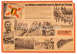 Wehrmacht Propagandaplakat für Freiwillige für die Wallonischen Legion "Les Wallons combattent pour la liberté de l'Europe"