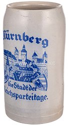 III. Reich - " Nürnberg die Stadt der Reichsparteitage " - Bierkrug 1 Liter