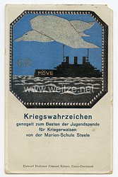 Deutsches Kaiserreich Postkarte " Kriegswahrzeichen genagelt zum Besten der Jugendspende für Kriegerwaisen von der Marien-Schule Steele "