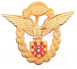 Kroatien 2. Weltkrieg Flugzeugführerabzeichen in Gold - Fertigung nach 1945