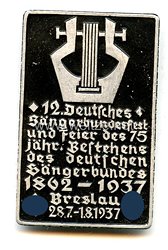 III. Reich - 12. Deutsches Sängerbundesfest und Feier des 75 jähr. Bestehens des deutschen Sängerbundes 1862-1937 Breslau 28.7.-1.8.1937