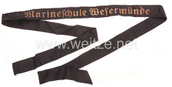 Kriegsmarine Mützenband "Marineschule Wesermünde"
