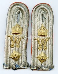 Bayern Paar Schulterstücke für einen Oberleutnant im Königlichen Bayerischen 6. Infanterie-Regiment Kaiser Wilhelm, König von Preußen