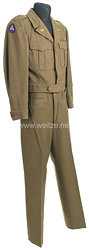USA War World War 2: US Army Ike Jacket and trousers for a Captain of Engineers Corps - 3rd Army - European Theatre of Operations  