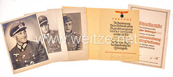 HJ-Bannführer Walter Bohlinger - Verleihungsurkunde für das Recht zum Tragen des Führerdolches der Hitlerjugend mit Fotos