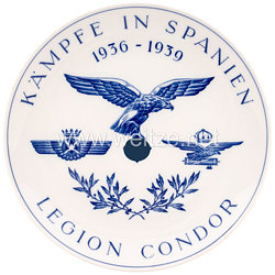 Luftwaffe Meissen-Erinnerungsteller der Legion Condor "Legion Condor - Kämpfe in Spanien 1936 - 1939"