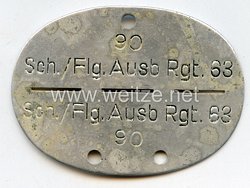Luftwaffe Erkennungsmarke "Sch.Flg.Aub.Rgt.63"