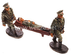 Lineol - Heer 2 Sanitäter mit einen Verwundeten auf der Trage
