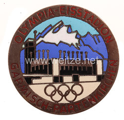 IV. Olympische Winterspiele 1936 "Olympia-Eisstadion Garmisch-Partenkirchen" - Offizielles Besucherabzeichen