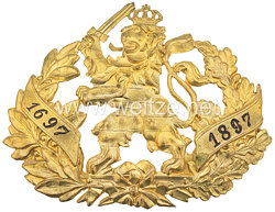 Hessen großes Helmemblem für eine Pickelhaube für Offiziere im Infanterie-Leibregiment Großherzogin (3. Großherzoglich Hessisches) Nr. 117