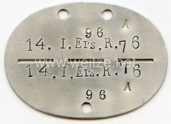 Wehrmacht Erkennungsmarke " 14.I.Erst.R.76 "