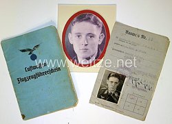 Luftwaffe Flugzeugführerschein und Ausweis