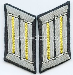 Wehrmacht Heer Paar Kragenspiegel für einen Offizier der Nachrichtentruppe 