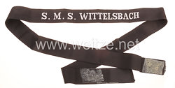 Kaiserliche Marine Mützenband "S.M.S. Wittelsbach"