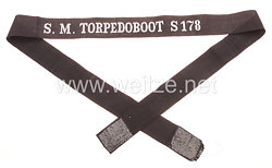 Kaiserliche Marine Mützenband "S.M. Torpedoboot S178"