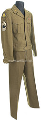 USA Occupation of Germany: Ike Jacket and Trousers for an US Army 1St Sergeant Constabulary and Military Policeman  