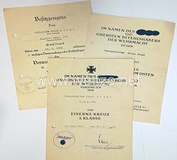 Heer - Urkundengruppe für einen Obergefreiten 8./Artillerie Regiment 218
