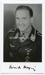 Luftwaffe - Nachkriegsunterschrift vom Ritterkreuzträger, Stukaflieger (JU-87)- Heinrich Meyering