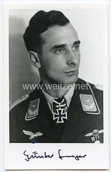 Luftwaffe - Nachkriegsunterschrift vom Ritterkreuzträger, Jagdflieger (FW - 190) Günter Seeger