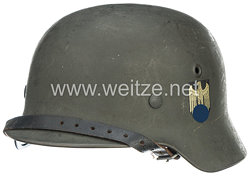 Wehrmacht Heer Stahlhelm M 40 mit 1 Emblem