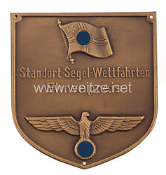 Kriegsmarine nichttragbare Auszeichnungsplakette "Standort-Segel-Wettfahrten Ehrenpreis"