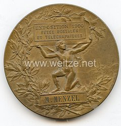 Frankreich - Nicht tragbare Medaille zur Exposition Fetes Postal et Telegraphiques 1900 