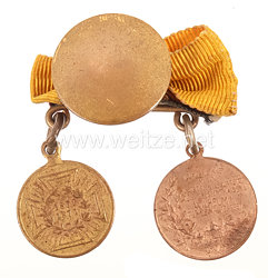 Knopflochdekoration Medaille 1870/71 und Zentenarmedaille
