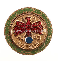Standschützenverband Tirol-Vorarlberg - Gaumeisterabzeichen 1943 in Gold mit Eichenlaubkranz " Wehrmann "