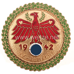 Standschützenverband Tirol-Vorarlberg - Gaumeisterabzeichen 1942 in Gold mit Eichenlaubkranz 