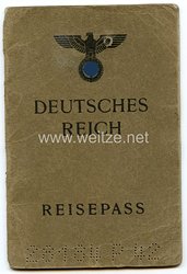 III. Reich - Reisepass für einen Mann des Jahrgangs 1893 aus Hamburg 