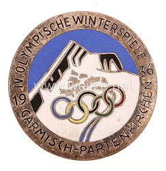IV. Olympische Winterspiele 1936 Garmisch-Partenkirchen - offizielles Besucherabzeichen