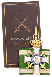 Sachsen Königreich Albrechts-Orden Komturkreuz mit Schwertern