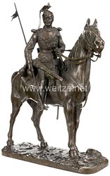 Preußen große Bronze-Statue eines reitenden Ulanen im Westfälischen Ulanen-Regiment Nr. 5