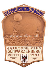 Ballonverfolgung - ADAC - Automobilklub Schwarzenberg / Erzgebirge 20.September 1931