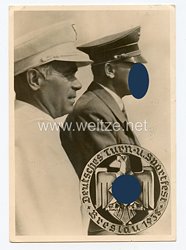 III. Reich - Propaganda-Postkarte - " Deutsches Turn- und Sportfest Breslau 1938 - Adolf Hitler und von Tschammer "