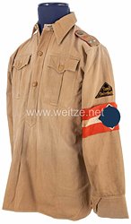 Hitlerjugend ( HJ ) - Braunhemd für einen Scharführer in der Allgemeinen-HJ im Bann 256 Northeim, Gefolgschaft 9., Gebiet Nord Niedersachsen