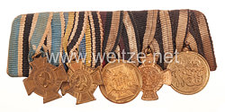 Preußen Miniatur Ordensschnalle für einen Veteranen der Feldzüge 1864, 1866 und 1870