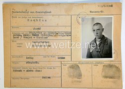 III. Reich - Ausweis für Zivilarbeiter(in) aus Sowjetrußland